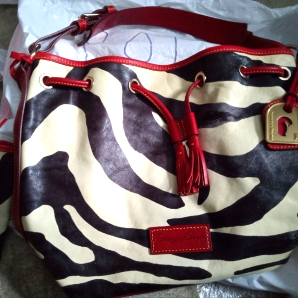 Leather animal print Dooney and Bourke bag